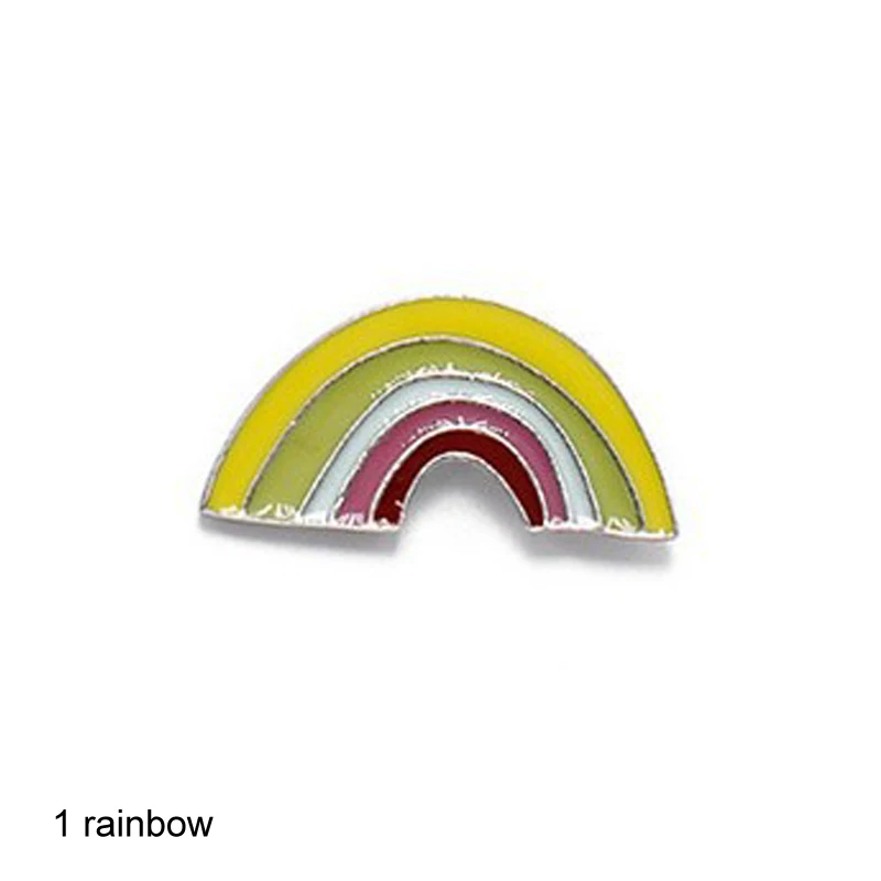 1 rainbow Мультяшные каваи Мини Сплав булавки значки на рюкзак значки 1 шт. летняя дамская брошь значок патч одежда сумка аксессуары значки - Цвет: 1 rainbow