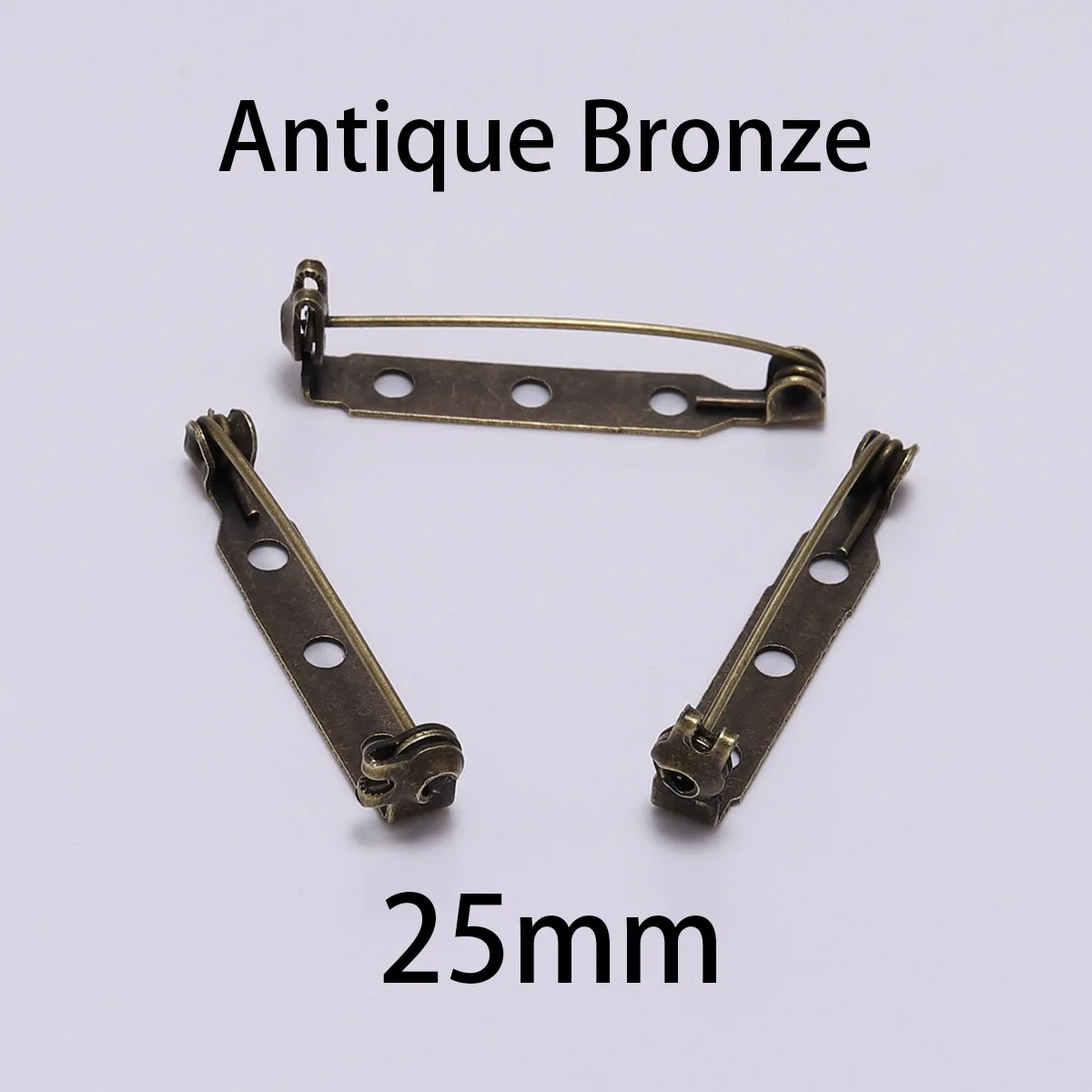 Antique bronze-25mm 20 шт., 20, 25, 32 мм, брошь с покрытием, зажим, основа, пустая, безопасный замок, брошь, основа, булавка для изготовления ювелирных изделий, сделай сам, аксессуары для ювелирных изделий - Цвет: Antique bronze-25mm