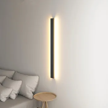 

Modern Minimalism Long Strip Wall Lamp Nordic LED Wall Light Living Room Bedroom Bedside Wandlamp Stairs Wall Lights for Home