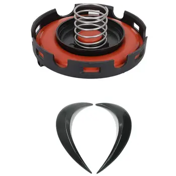 

1Pcs Pcv Pressure Regulating Valve Engine Cover Repair Kit & 2Pcs Black Abs Front Headlights Eyebrow Eyelid Sticker Trim