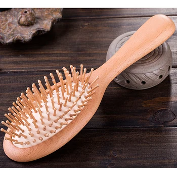 

Natural Bamboo Anti-hair Loss Massager Hair Combs Wood Hair Caring Massage Brushes SPA Salon Vent Brush Hair Styling Tools
