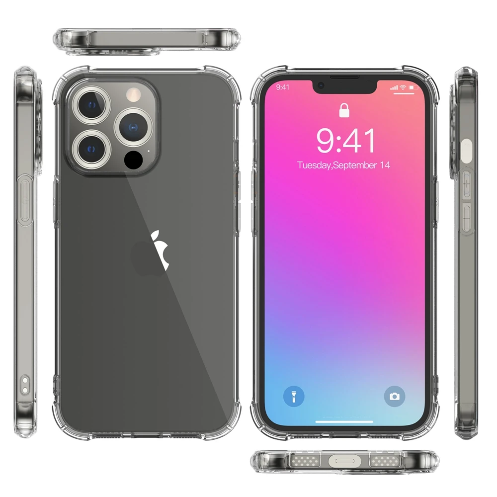 Front Speaker Hole Anti Yellowing Clear Phone Case For Iphone 13 12 11 Pro Max Mini Xr X Xs 6 6s 7 8 Plus Transparent Shockproof Phone Case Covers Aliexpress