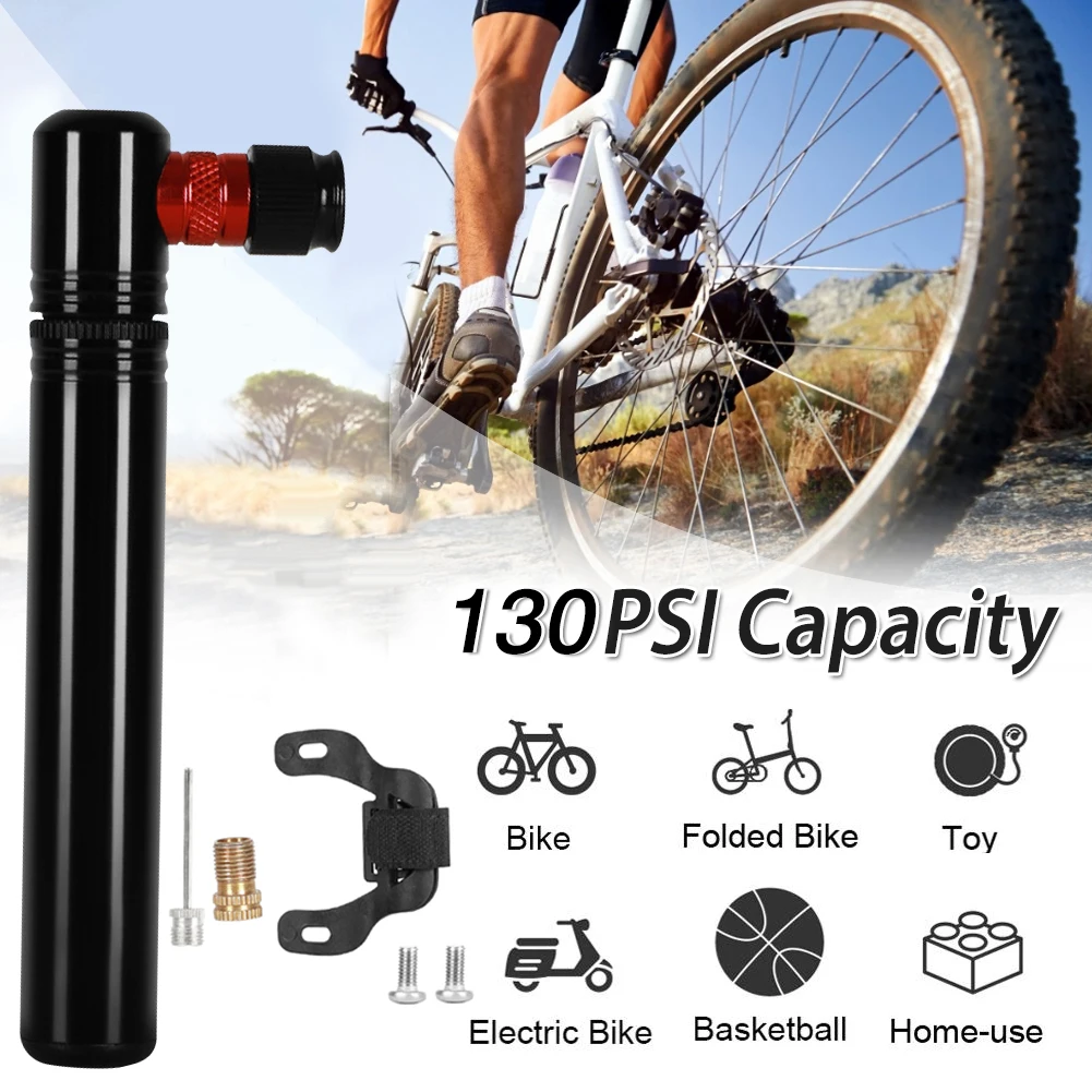 Portable Mini Bicycle Pump130psi Bike Tire Air Pump With Mount Kit High
