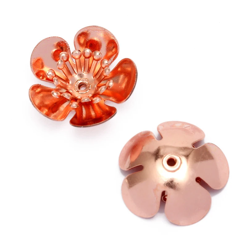 10pcs 16x6mm Copper Flowers Base Setting Filigree Wraps Connectors Charm Findings Accessories for Jewelry Making DIY