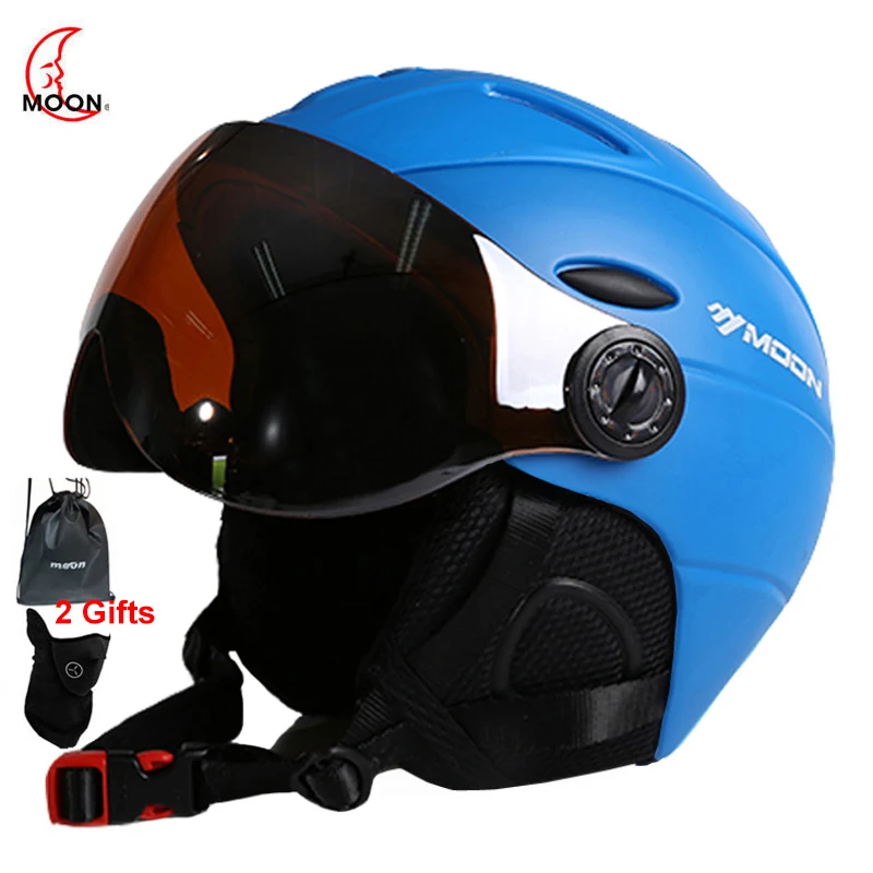 Ski-Helmet Goggles Half-Covered Snowboard Professional Sports Integrally-Molded MOON