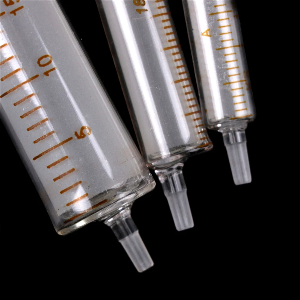 1pc 2ml 5ml 10ml 20ml  Glass Syringe Injector Sampler Dispensing With Ink Chemical Medicine