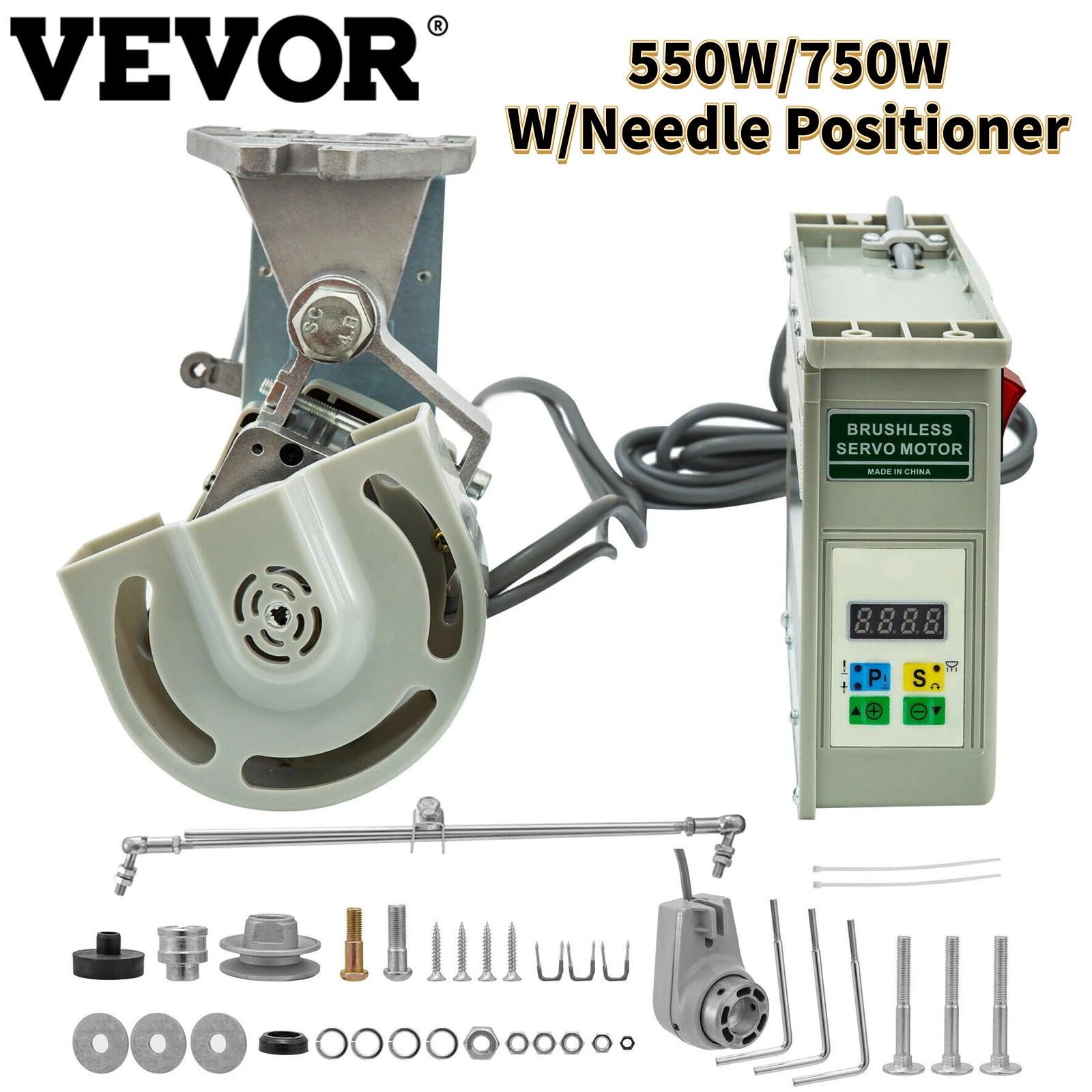 Vevor Industrial Sewing Machine Servo Motor W/ Needle Positioner 550w