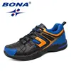 BONA Running Shoes For Men Lace Up Men Sport Shoes Leather Outdoor Jogging Sneakers Comfortable Zapatillas Male Walking Shoes ► Photo 3/6