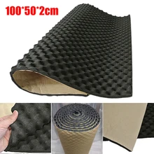 Tapis insonorisant pour voiture, 100x50cm, réduction du bruit, isolation acoustique, mousse d'amortissement, caisson de basses, accessoires automobiles 