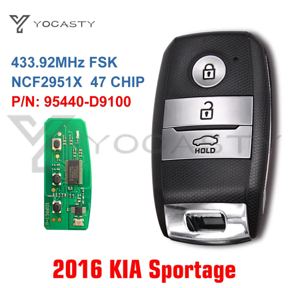 Yocпластика флэш-карта Go Smart Φ ID47 для 2016 2017 KIA Sportage 95440-D9100 95440D9100 433MHz | Автомобили и