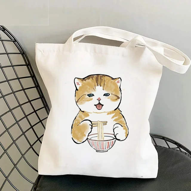 Cat Shark Shopping Bag Bolsa Compra Plegable Jute Bag Bolsa Shopper Bolso Shopping Handbag Bag Tote Reusable Net Ecobag Cabas 29580
