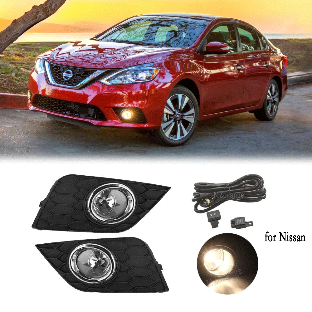 BUMPER YELLOW FOG LIGHTS LAMPS W/3K XENON HID+BEZEL+SWITCH FOR 2016-2017 SENTRA BUMPER YELLOW FOG LIGHTS LAMPS W/3K XENON HID+BEZEL+SWITCH FOR 2016-2017 SENTRA