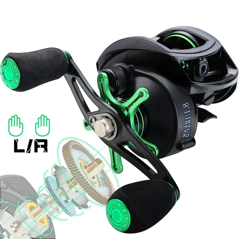 

Sougayilang Anti-corrosion 8.1:1 High Speed Baitcasting Reel 12+1BB Ultralight Fishing Reel Freshwater Saltwater Fishing Tackle
