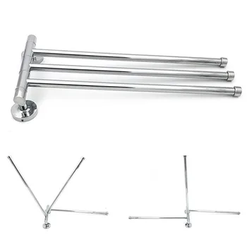 

Holder Kitchen Towel Rack Bathroom Organizer Accessory Stainless Steel Long Wall Mounted Rotating Hanging Multifunctional Bar