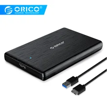 ORICO boîtier HDD 2.5 SATA vers USB 3.0 boîtier de disque dur pour disque SSD boîtier HDD Type C 3.1 Support de boîtier UASP HD disque dur externe(China)