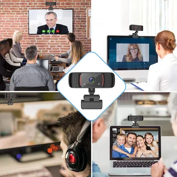 

1080P HD Webcam Computer Web Camera with Microphone for Desktop Laptop Video Calling Conferencing AS99