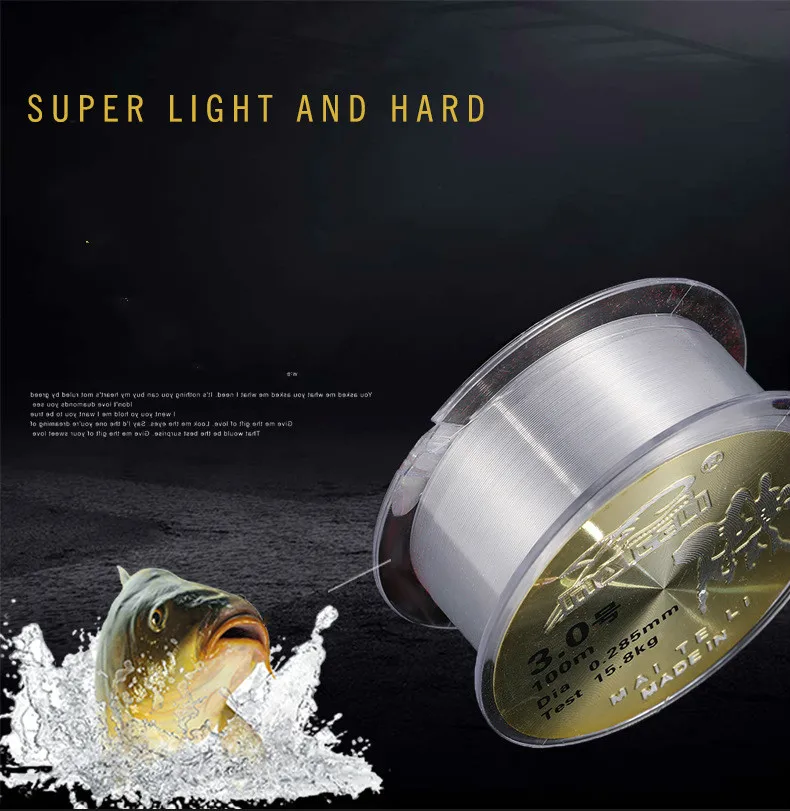2pcs/lot Strong Pull Nylon Fishing Line 100m 25m Fishing Rock Lure Line Super Strength Wear Resistant Taiwan Fishing Lines Pesca