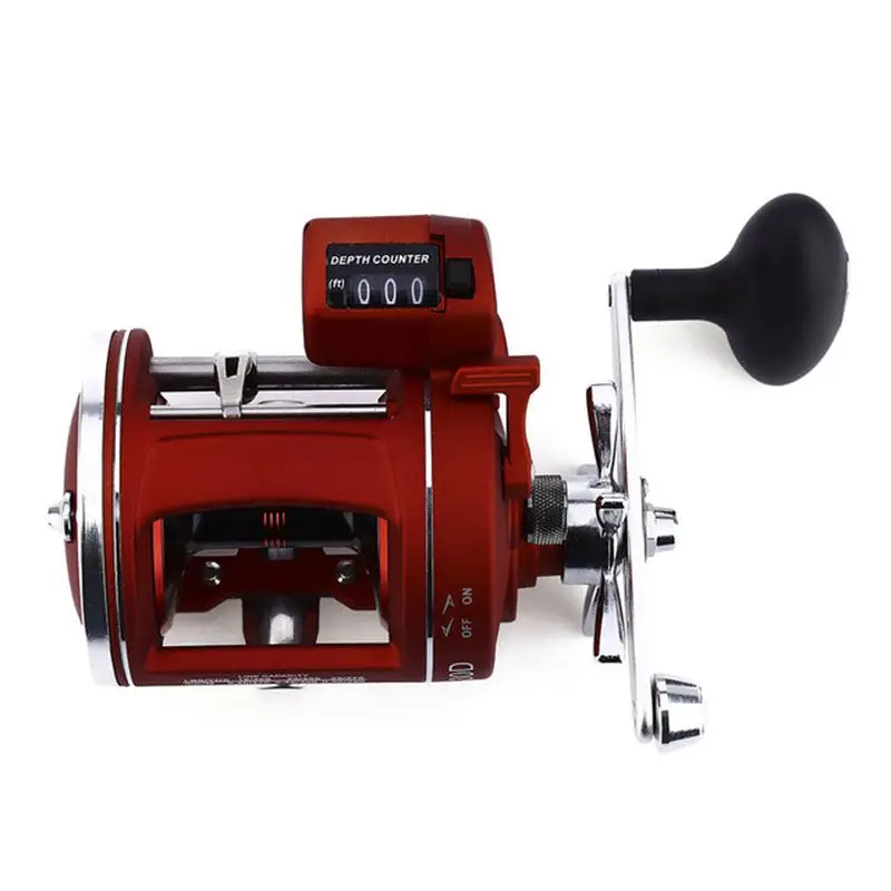 

YUMOSHI 12 Ball Bearings High Speed Fishing Reel With Electric Depth Counting Multiplier 50 Left Hand