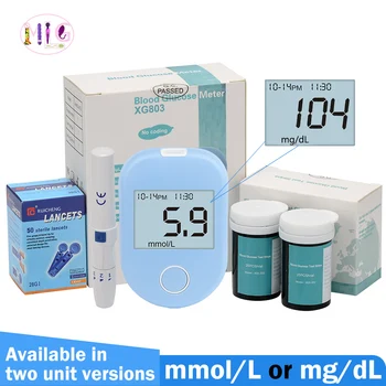 

Blood Glucose Meter Home Blood Glucose Monitor with Test Strips and Lancets Needles of for Diabetic Medical Monitor Glucometer
