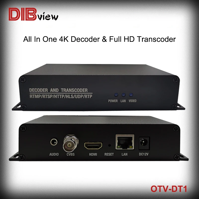 

SRT H265 H264 Professional Video IPTV Live Streaming Media Decoder 4K 60fps decoding and Transcoder 1080P 60fps transcoding