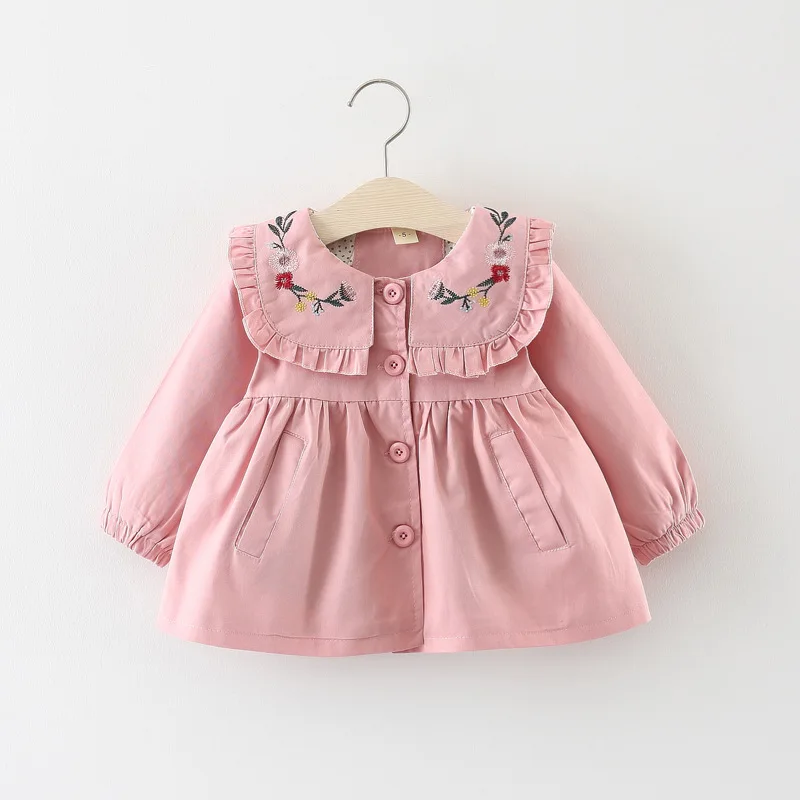 

Baby Girls Autumn Clothing Coat 1-2-3-Year-Old 4 Korean-style Children Trench Coat Girls Western Style Spring And Autumn Princes