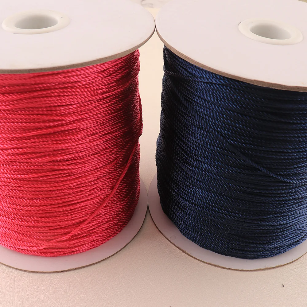 1.5mm Three twisted rope polyester Navy blue/rose red Home Textile Wedding Craft Decoration cord Gift Wrapping Twine string DIY