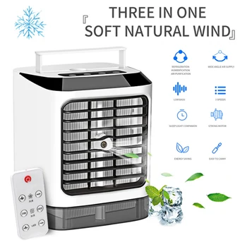 

Mini Air Conditioner Humidifier Purifier 480ml Desktop Air Cooling Fan Cooler Portable Table Student Dormitory Usage