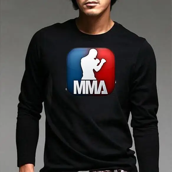 ММА мужские футболки UFC тема модная одежда Бойцовский клуб узор с длинным рукавом