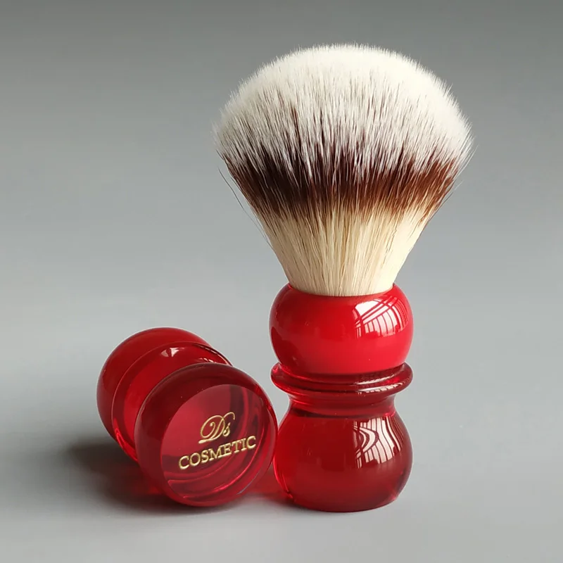 Dscosmetic queen-brocha de afeitar, pelo sintético suave T4, de mano roja