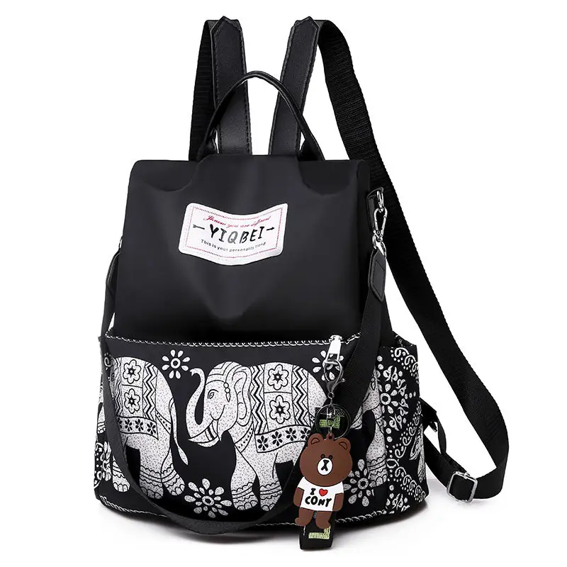 

High Quality Oxford Hangbags Backpack 2020 Soft Leather Waterproof Casual Women Bag Fashion Anime Pattern Backpacks Travel Bags