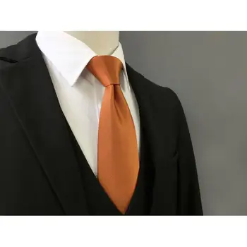 

CZ16 Solid Orange Mens Slim Tie Skinny Necktie for Men 6cm