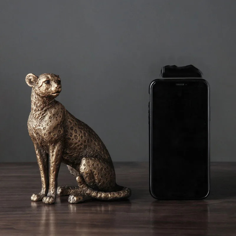 Европейские роскошные изделия из смолы Cheetah Jaguar, украшения для дома, гостиной, статуэтки, ремесла для офиса, рабочего стола, украшения для интерьера, искусство
