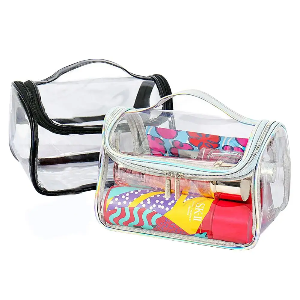 

Portable Clear Makeup Cosmetic Bag PVC Waterproof Transparent Travel Storage Pouch Cosmetics Toiletry Kit Bags Fashion Organizer