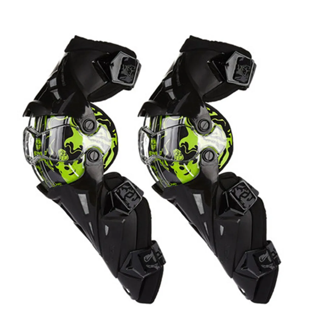 Windproof Knee Shin Armor Protective Guard for Motorcycle Motocross Green