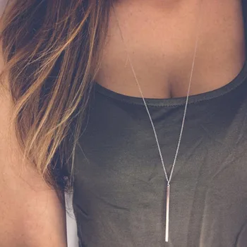 

Kpop Silver Color Long Chain Dainty pendant Necklace Gifts for Women Friends collares mujer collier bijoux femme Jewelry