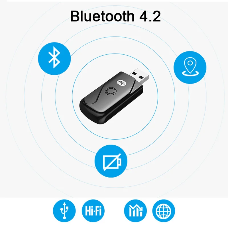Горячий длинный диапазон USB Bluetooth 4,2 аудио передатчик адаптер для ПК ноутбук беспроводной передатчик приемник