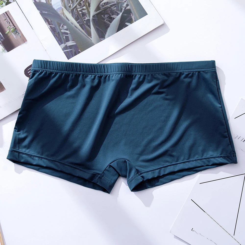 Men's Breathable Comfy Ice Silk Boxer Briefs Shorts Bulge Underpants Underwear ultra-thin breathable underwear |