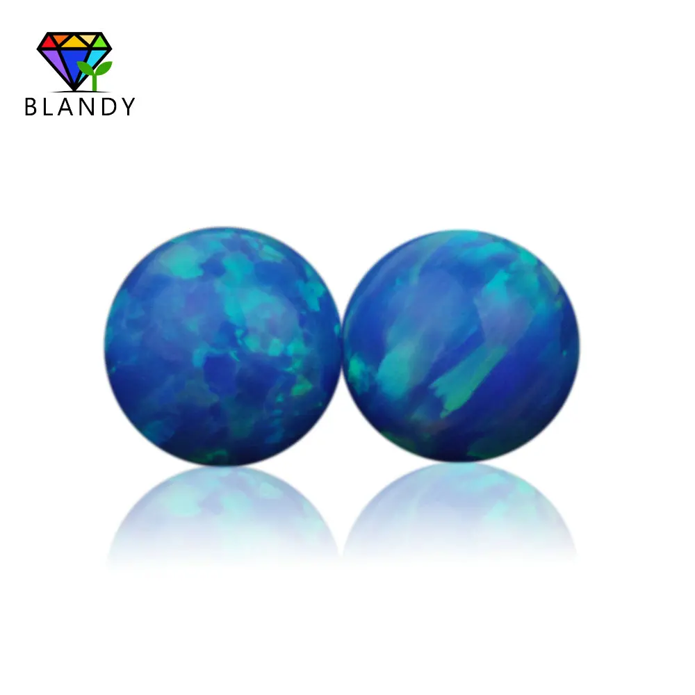 Spedizione Gratuita 3Mm 4Mm 5Mm 6Mm Op17 Pietre Opale Bianche Senza/Metà/Foro Pieno Sfera Rotonda Sintetico Opale Di Fuoco Perline Per Gioielli