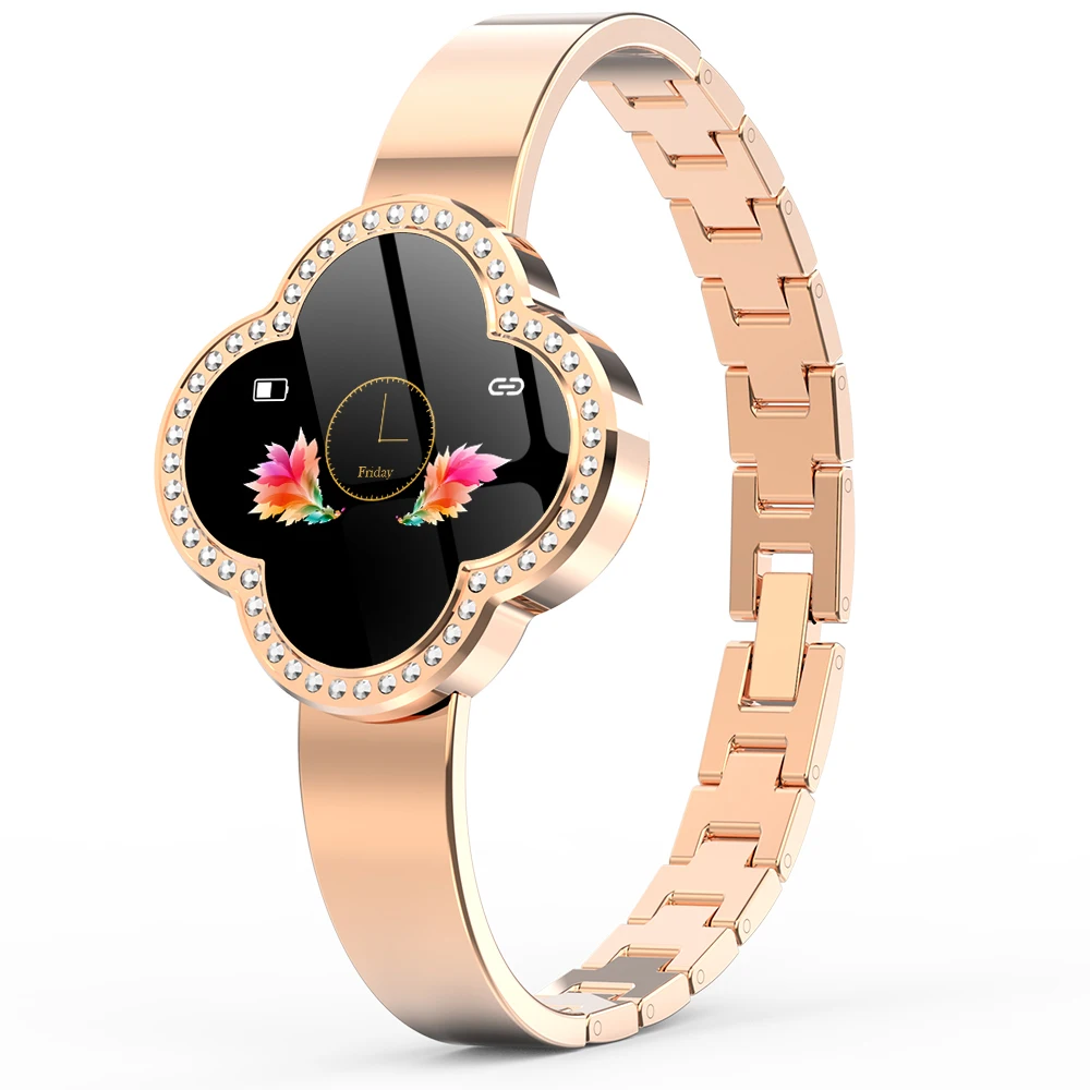 

KARUNO S6 Vrouwen Slimme Horloge Hartslagmeter Sport Horloge IP67 Waterdichte Stalen Band Fitness Brecelet Bloeddruk Horloge