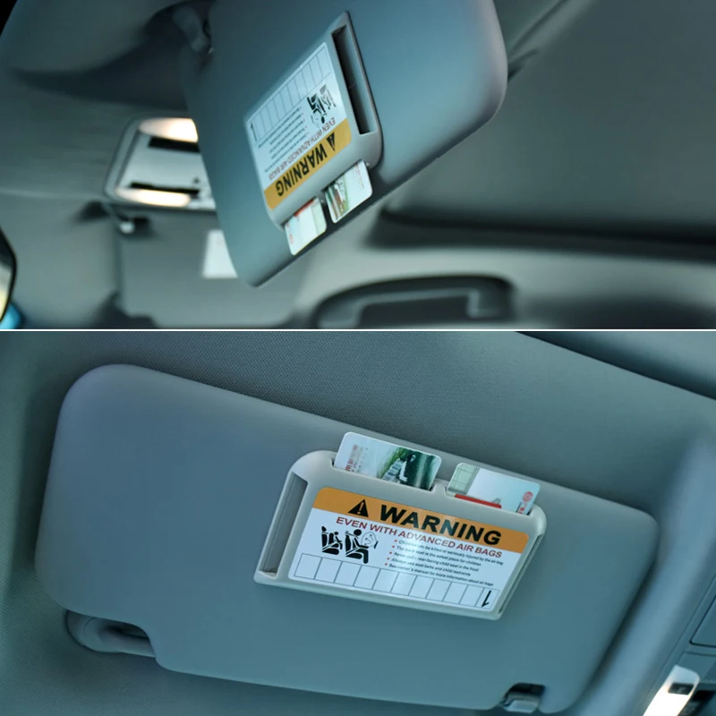Car Sun Visor Card Holder Temporary Parking Card Interior Accessories