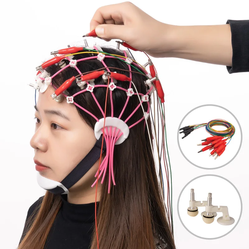 Колпачок EEG из силикона сетчатый тип медицинский нерв колпачок мозга-Эластичные
