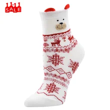 Рождественские носки с 3D принтом, стандартные женские зимние теплые спортивные носки размера плюс, женские носки, calcetines invierno# ZB