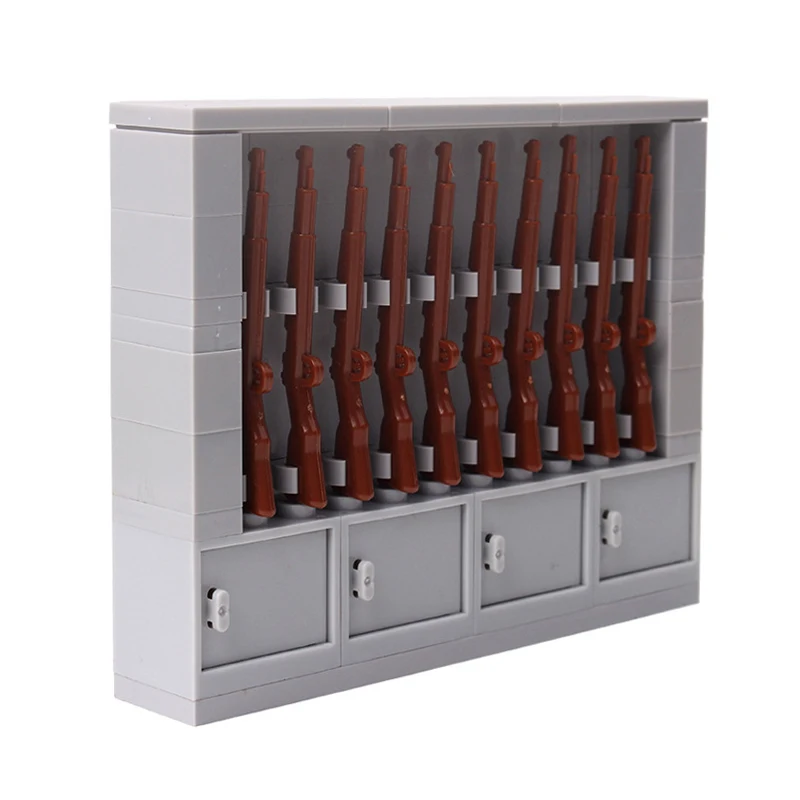 MOC Bricks Building Block Model Weapon Gun Equipment Rack Rifle Assembling Military Army Accessories Compatible Blocks | Игрушки и хобби