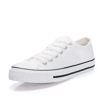 

Hot Selling Women Shoes Female Casual Sneakers Comfortable Solid Red White Black Blue Canvas Shoes for Women Season