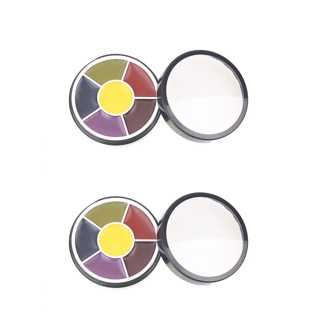 6 цветов/палитра краска для лица на Хэллоуин макияж череп клоуна живопись пигмент