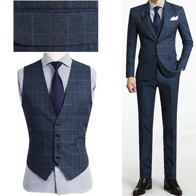 

New Arrival High Quality Mens Suit Autumn Winter Suit Slim Fit Groom Wedding Casual Suit Custom Made 3 Pieces(Jacket+Pants+Vest)