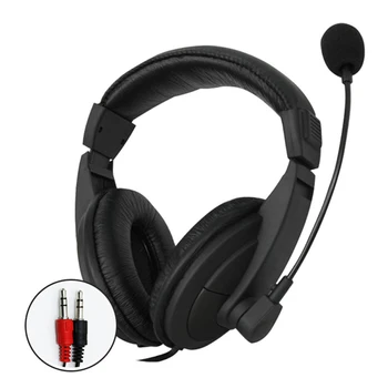 

Multimedia Desktop PC Business Over Ear Fashion Telephone Computer Professional 3.5mm Jack Wired Headphone Black With Microphone