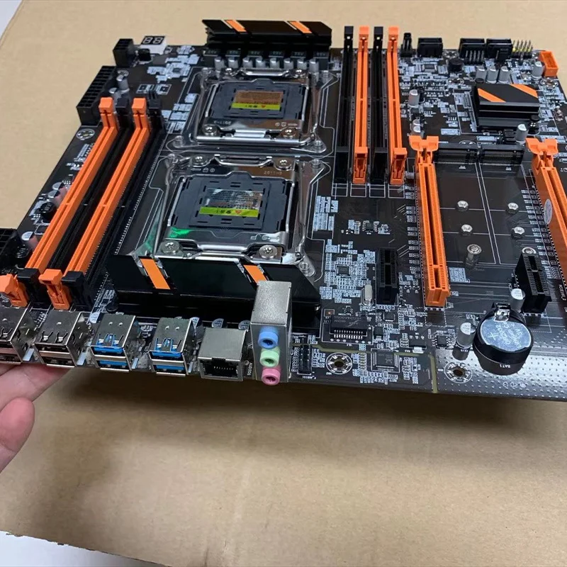 Новая X99 двойная компьютерная материнская плата LGA2011 CPU RECC DDR4 Memory Eating Chicken игровая
