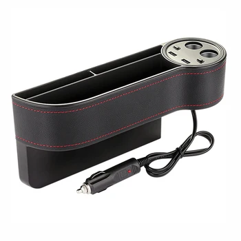 

New Arrival High Quality 80W Multifunctional Dual USB Charger Car Seat Clearance Storage Box Drink Holder