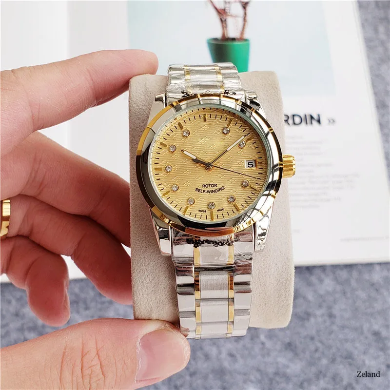 

Automatic Mechanical Women's Watch Day-Date Waterproof Diamond Wrist watches With Stainless steel strap Luxury Brand Clock